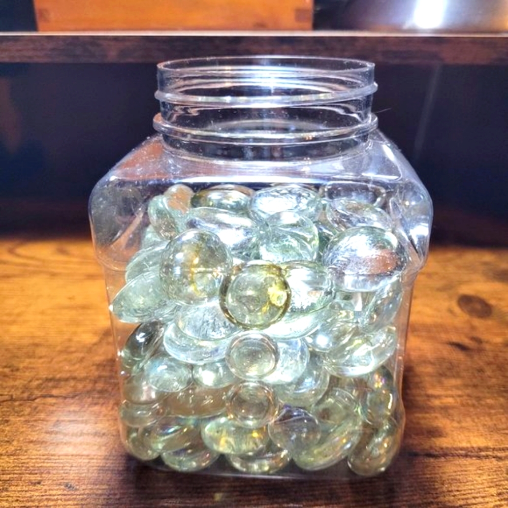 Clear Glass Round Cabochons 136 pieces